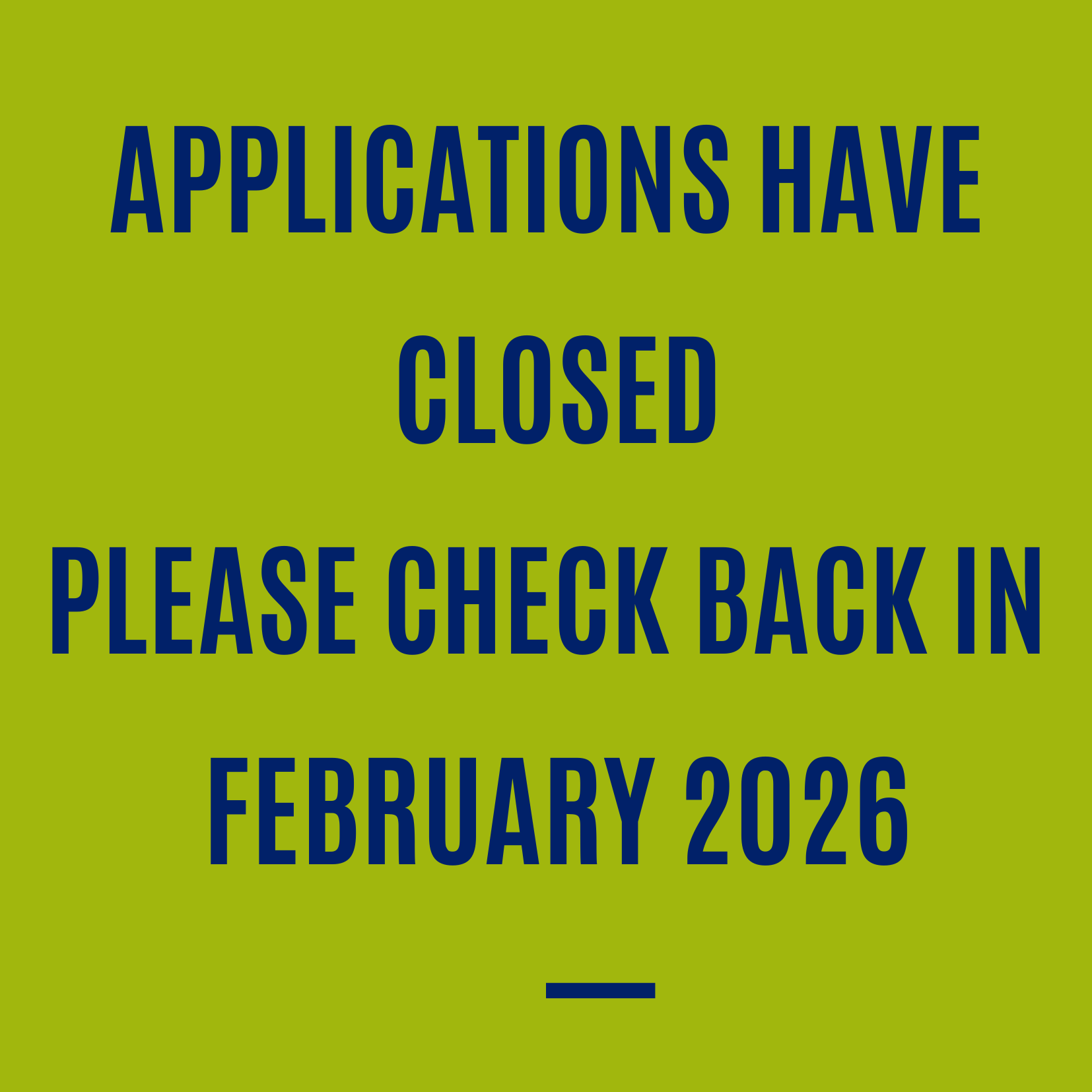 Application 2025-2026 Closed