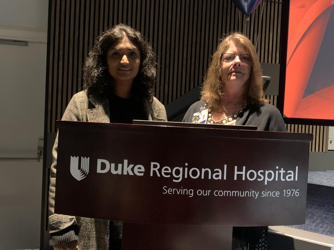Kim Pearson and Dr. Tara Jaleel at the Duke MOVES Conference 2025