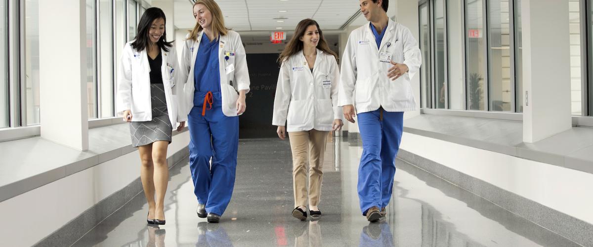 Trainees in hallway