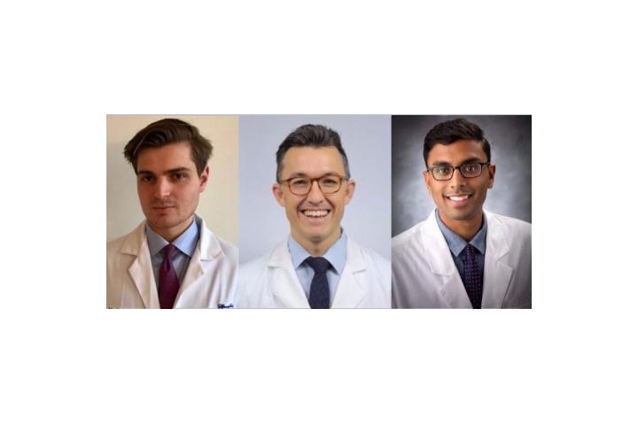 Headshots of 3 residents in white coats