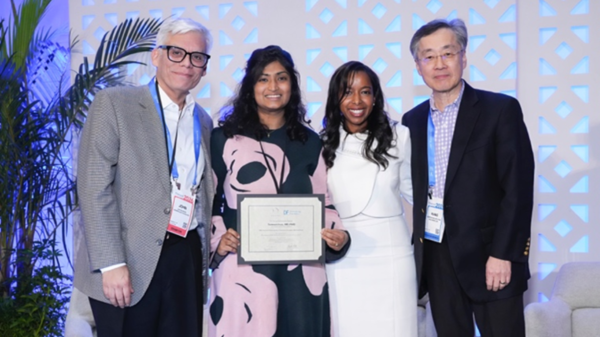 Dr. Tara Jaleel at 2026 AAD awards ceremony