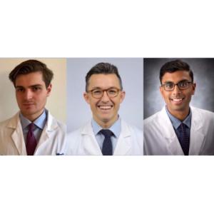 Headshots of 3 residents in white coats
